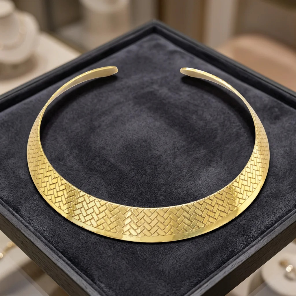 Handmade Brass Hasli Necklace Open Collar Choker Tribal Boho Statement Jewelry