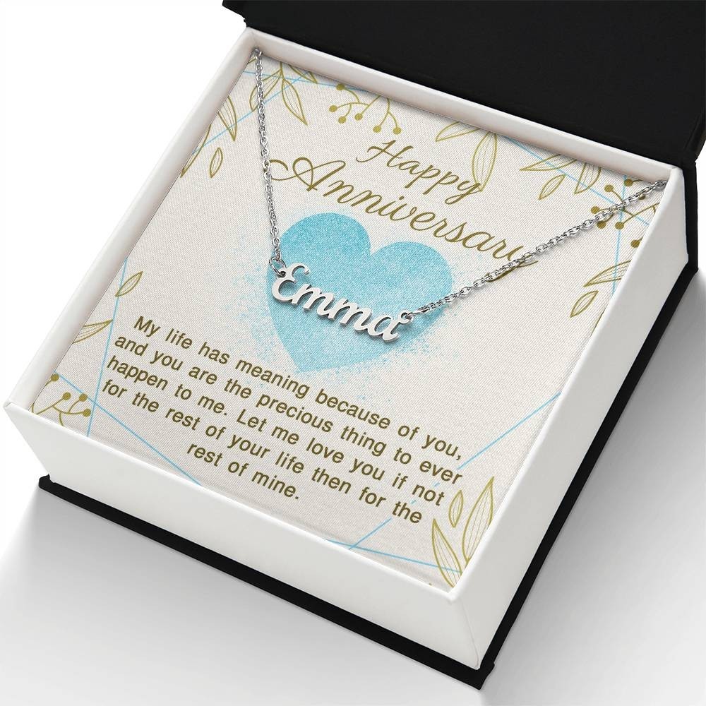 Personalized Name Necklace Anniversary Gift for Wife Custom Script Jewelry