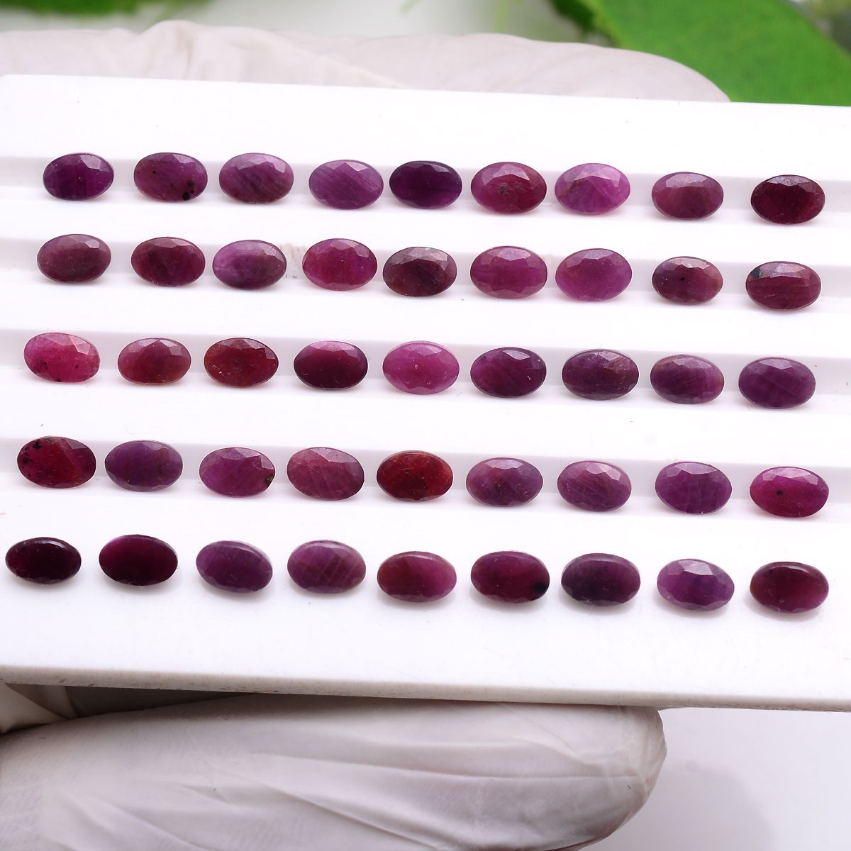 22 Pcs Natural African Ruby Untreated 6mmx4mm Oval Cut Stunning Loose Gemstones