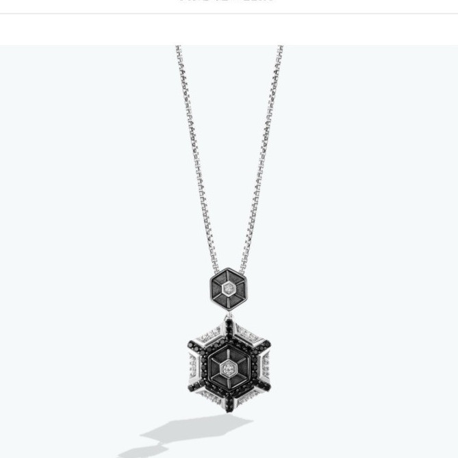 Star Wars Fine Jewelry Into the Galaxy TIE Fighter 925 Pendant 1/3cttw