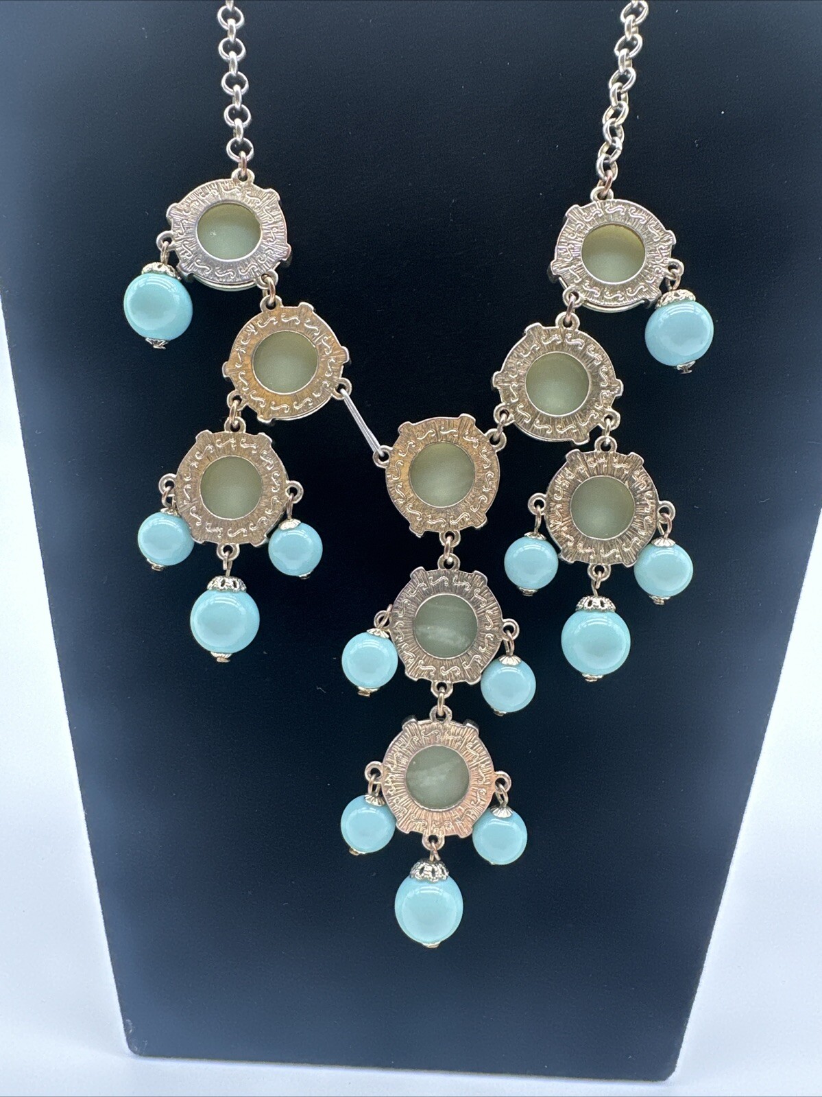 Hawaii Sea Glass Boho Stack Hippie North Shore Turquoise Necklace-13In…34