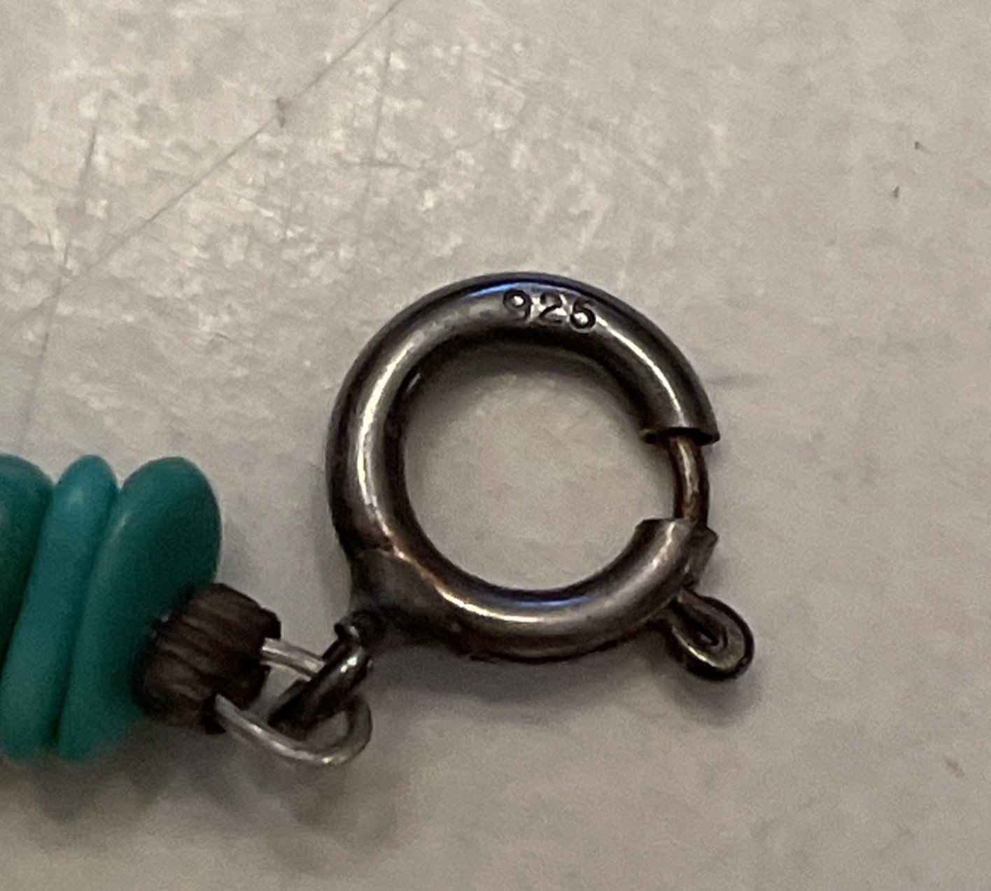 Turquoise Chip Necklace Sterling Silver 18 To 20 Inches Long Nugget Chips