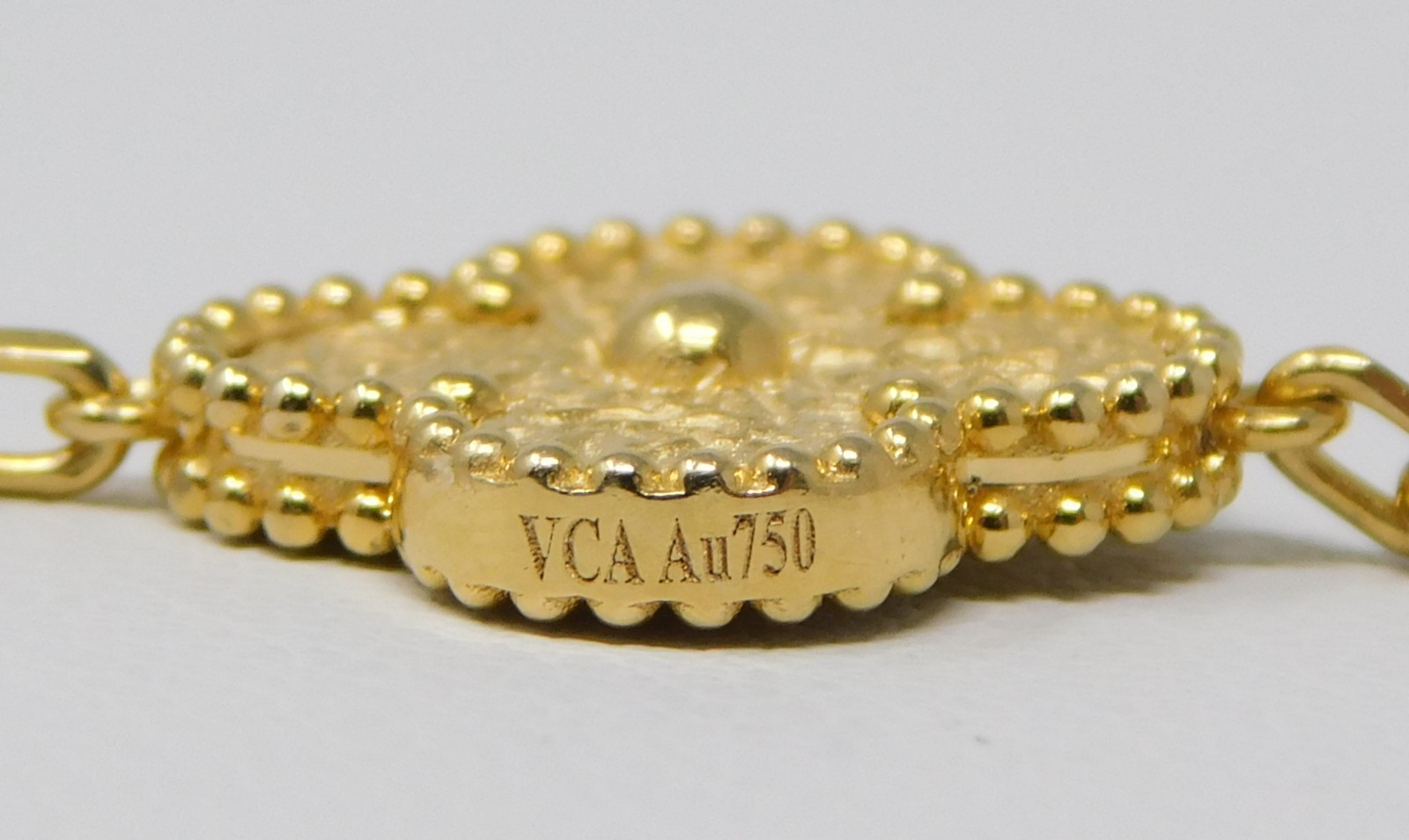 VCA Van Cleef & Arpels 5 Motif Yellow Gold Alhambra Bracelet 7.25″ B9466