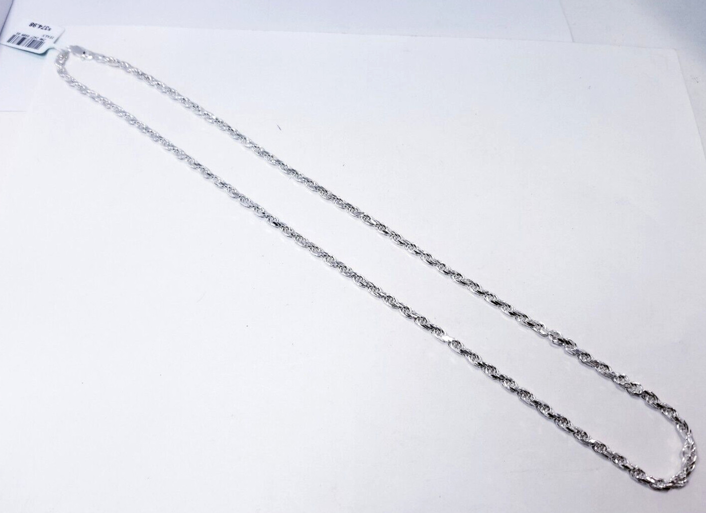 JCPenney Made in Italy Sterling Silver 3.75mm Solid Rope Chain 24″ Necklace