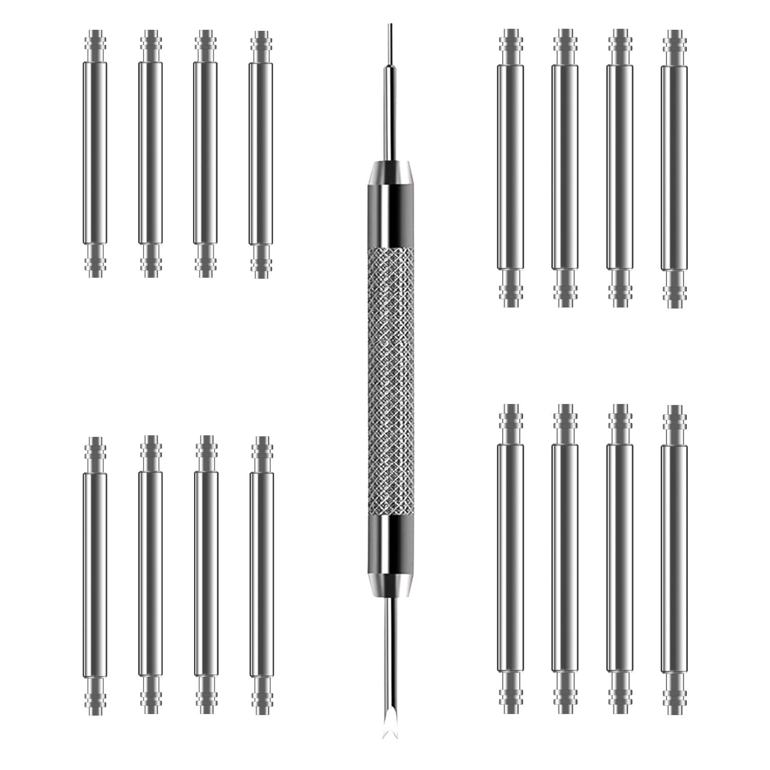 Watch Band Pins Spring Bars Tool Kit, 1.5mm & 1.8mm Thickness | Heavy Duty, Comp