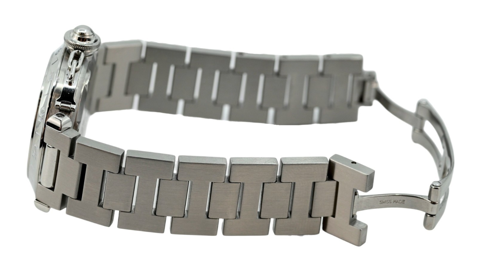 Cartier 35mm Midsize Pasha GMT Automatic Stainless Steel 2377 Watch- W31029M7!