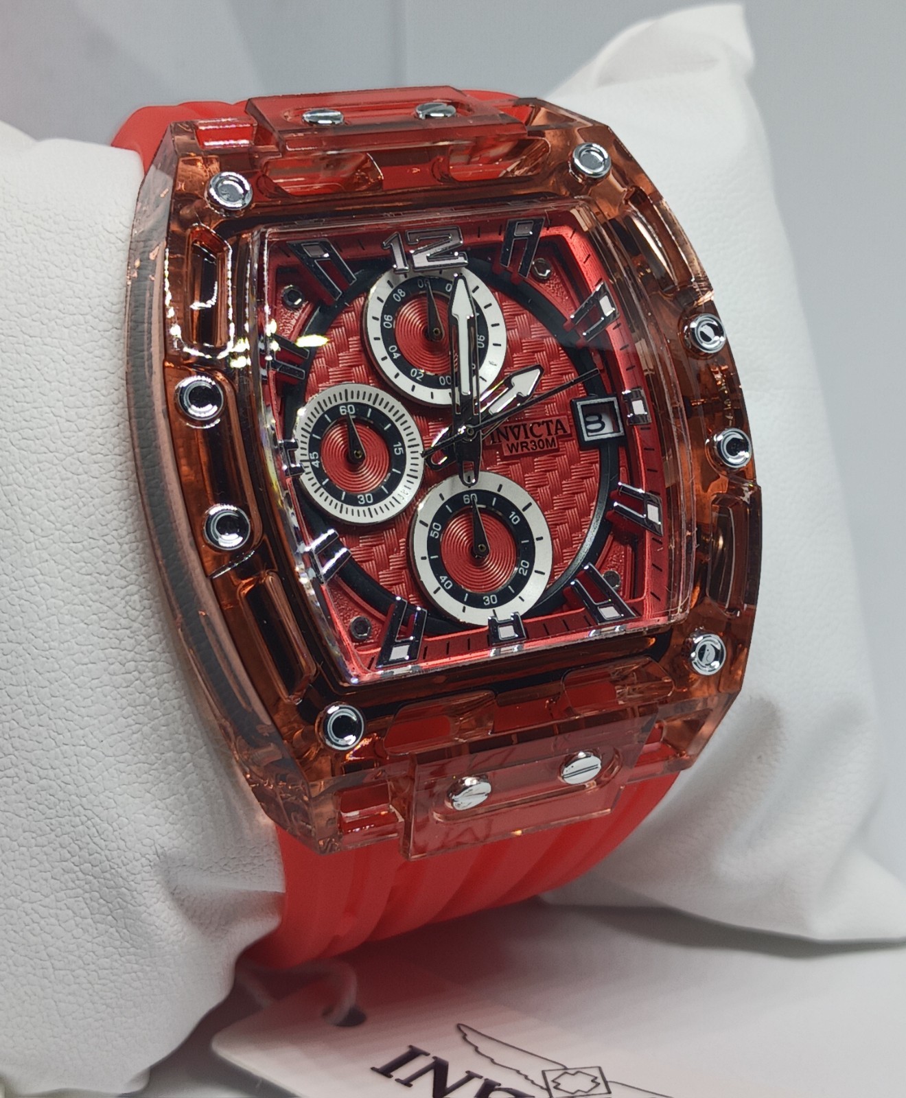 Invicta S1 Rally Allogrip Men 42mm Red Tone Case Red Metal Dial Red Band 70142