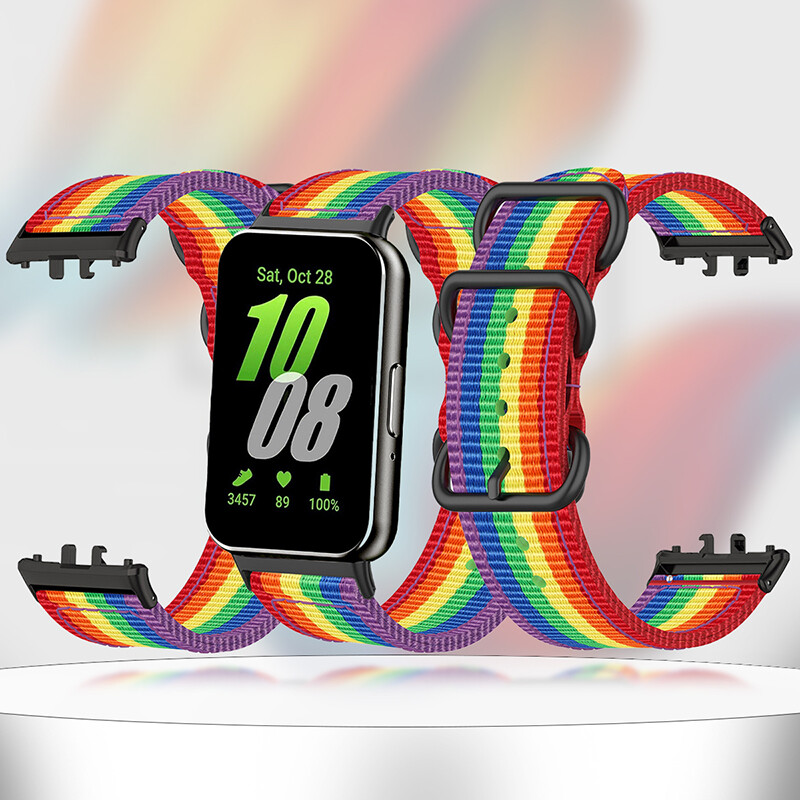 For Samsung Galaxy Fit 3 Watch Wrist Strap Sports Nylon Loop Band Bracelet