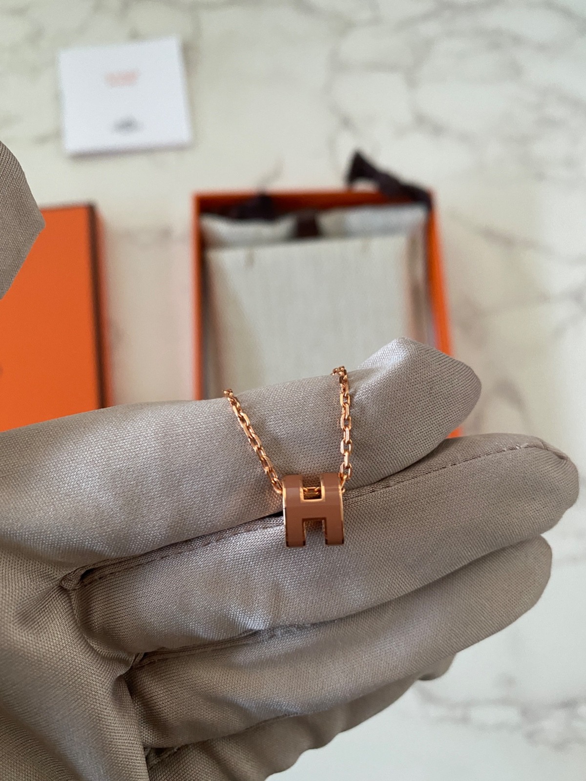 New Authentic Hermes Mini Pop H Pendant Necklace Accessory Jewellery Jewelry