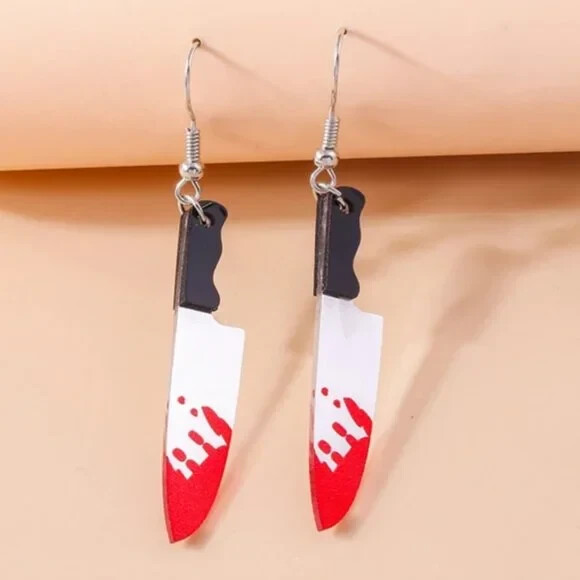 Horror Movie Themed Halloween Goth Emo Hanging Fashion Earrings Lot Of 4