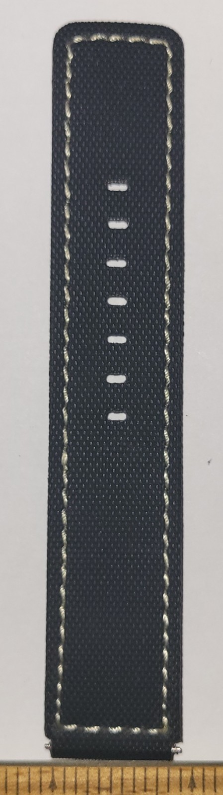NOS Pro-Grade Sailcloth Composite 22mm Notched Dive Strap (Flares to 24mm) 