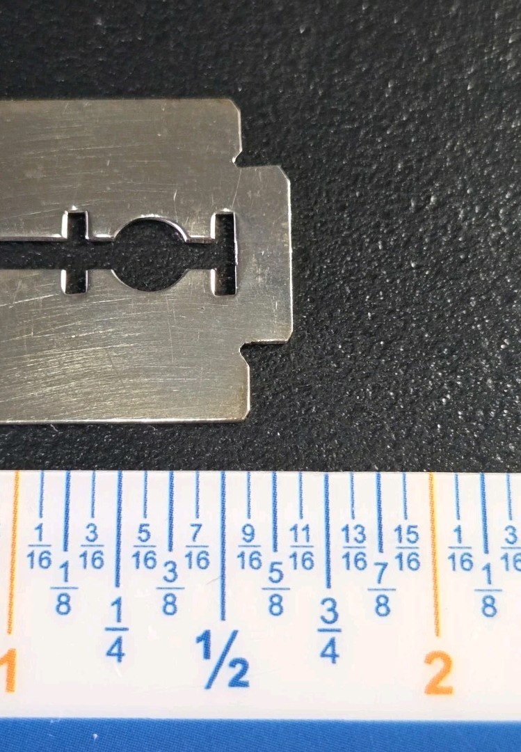 Vintage Sterling Silver Razor Blade Pendant