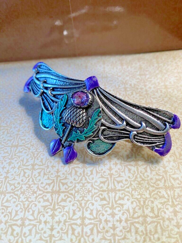 Thistle HAIR CLIP HAND CRAFTED MADE IN USA Scottish Thistle MyElegantThings