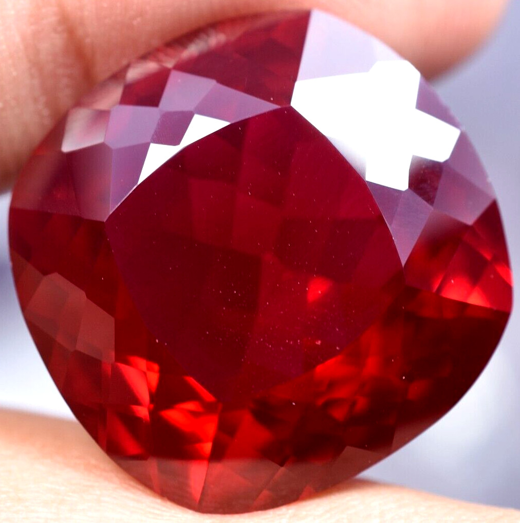 Natural 43.50 Ct Blood Red Ruby Mozambique GGL Certified Loose Gemstone