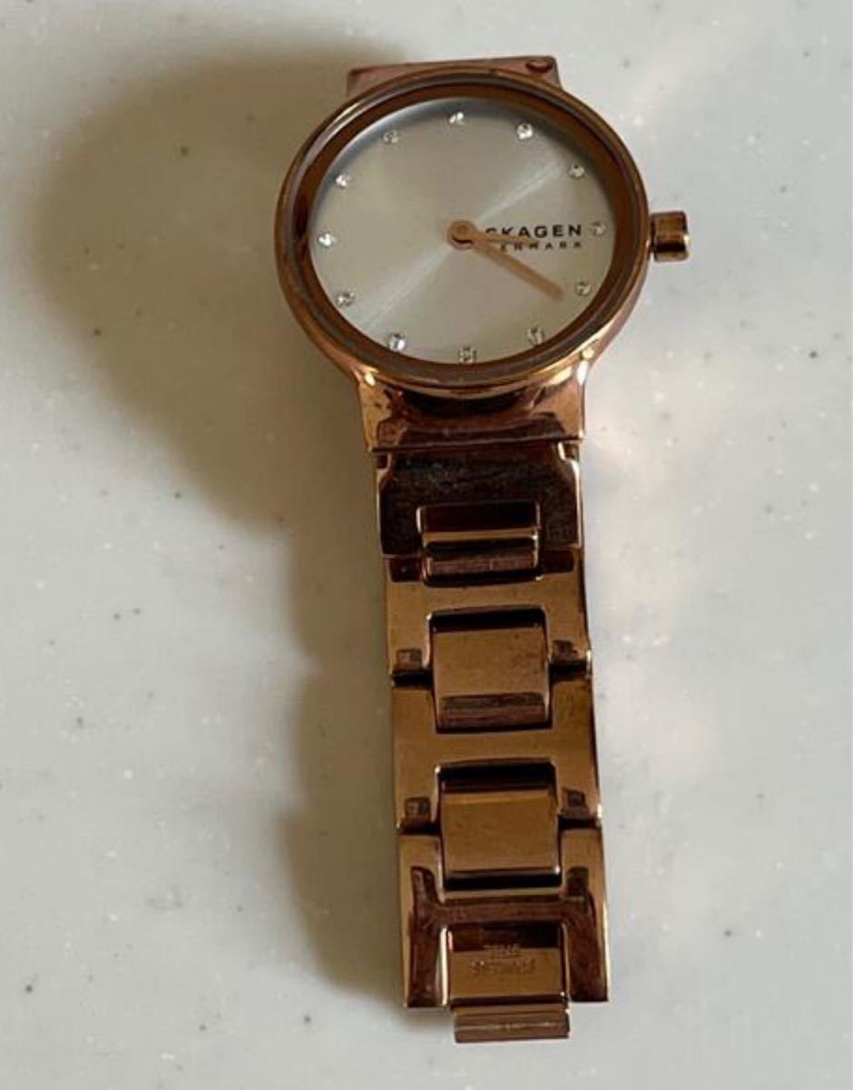 SKAGEN pink gold wristwatch
