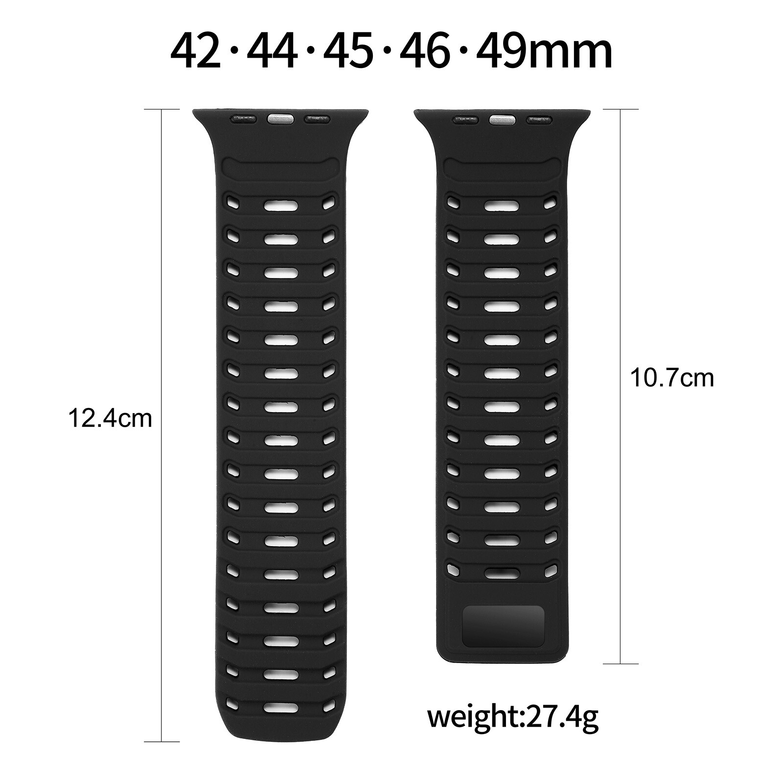 For iWatch Ultra 2 Series 10 9 8 7 SE 6 44/45/49mm Silicone Magnetic Sport Band