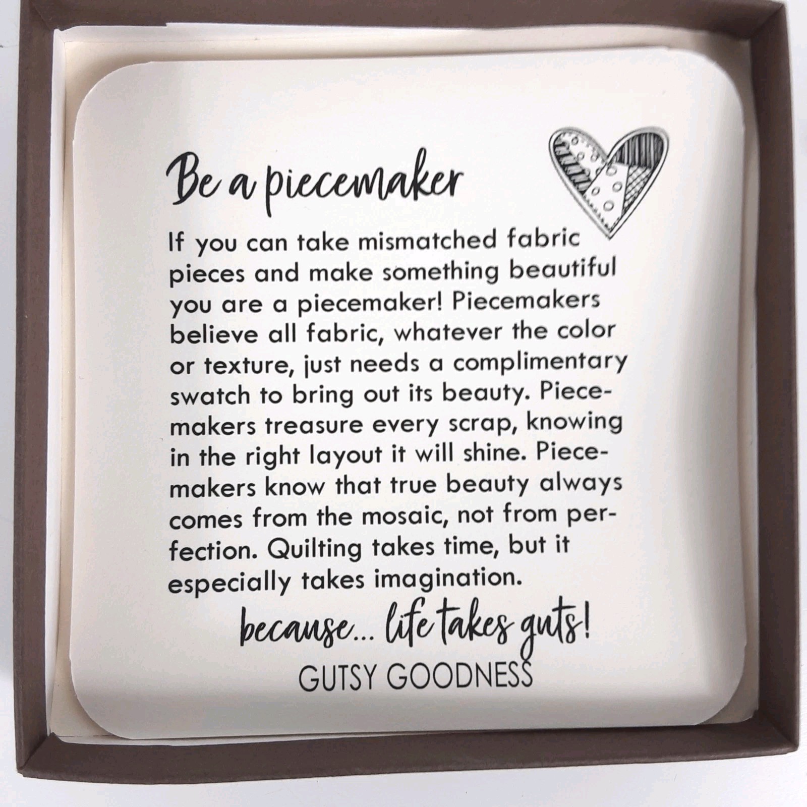 New GUTSY Goodness Pendant Necklace PEACEMAKER with Giftbox