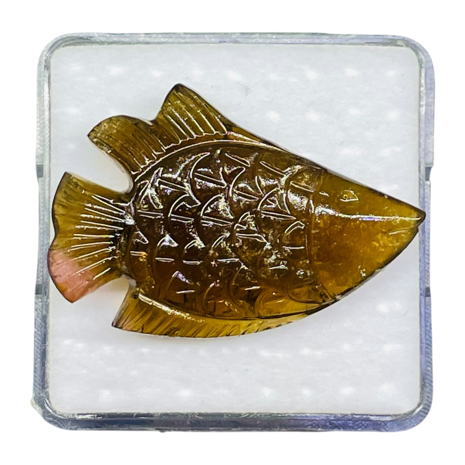 50.75 Cts Natural Tourmaline Carved Fish Untreated Magnificent Loose Gemstone