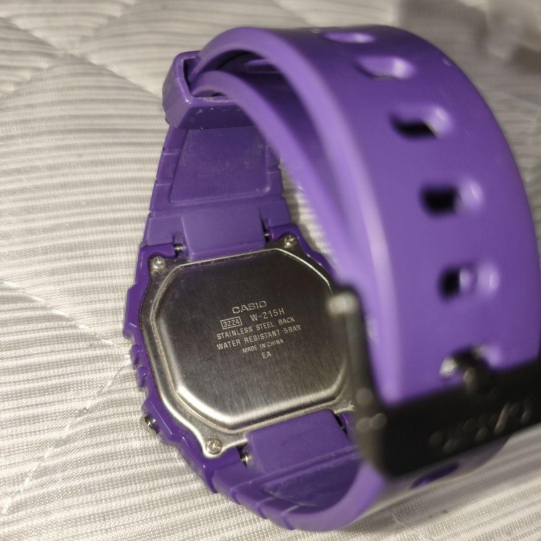 Casio Cheap Casio W-215H Purple Watch NEW