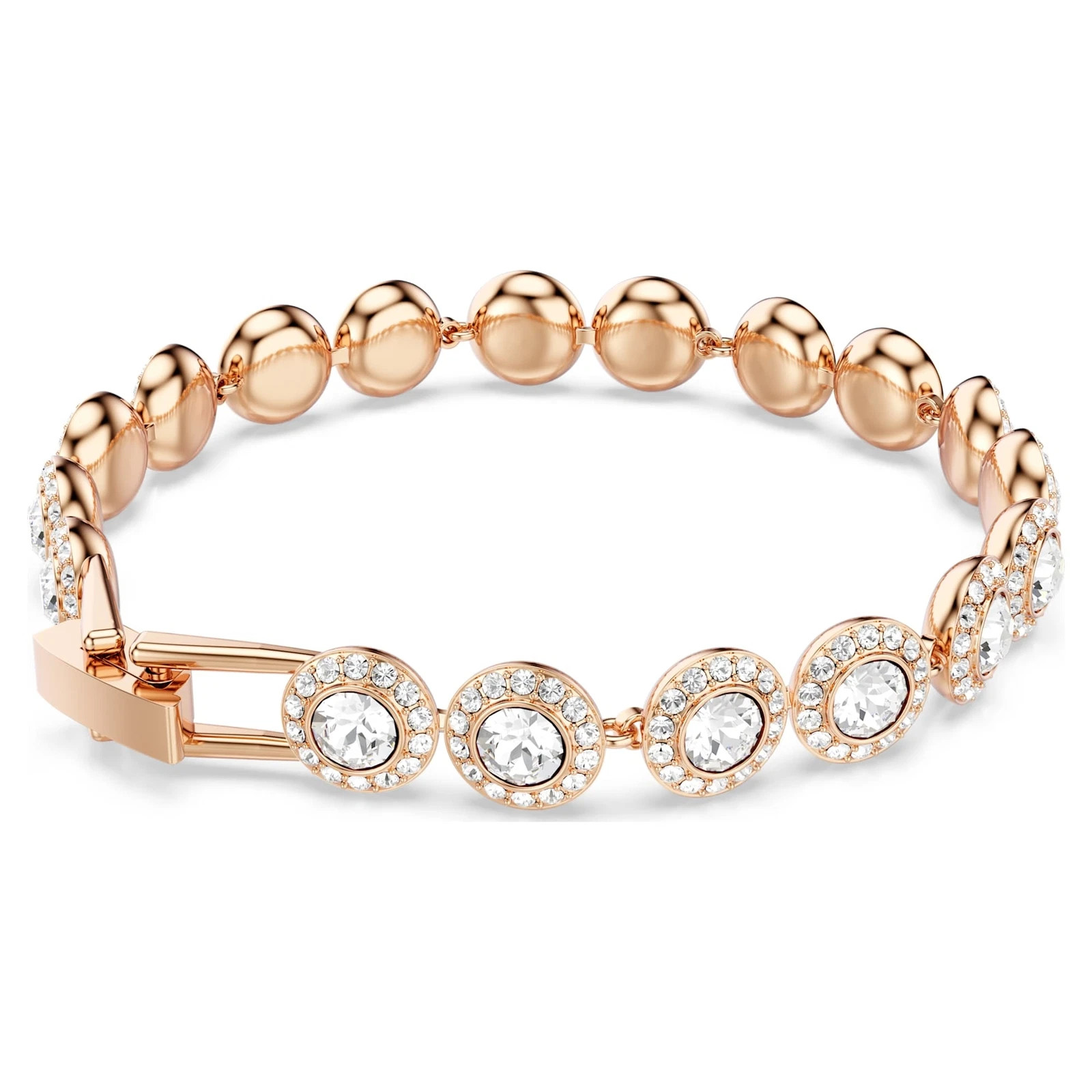NWT Swarovski Una Angelic Tennis Bracelet Round Cut Rose Gold Tone 5240513