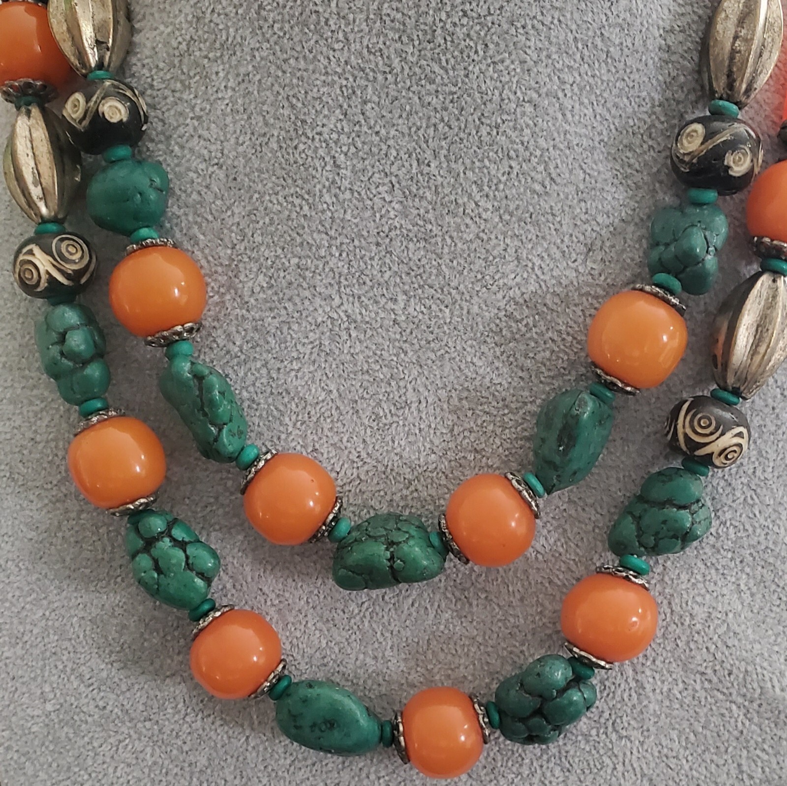 New Bohemian Boho Lot of 2 Necklaces 19 to 22 in. World Market Exclusive India