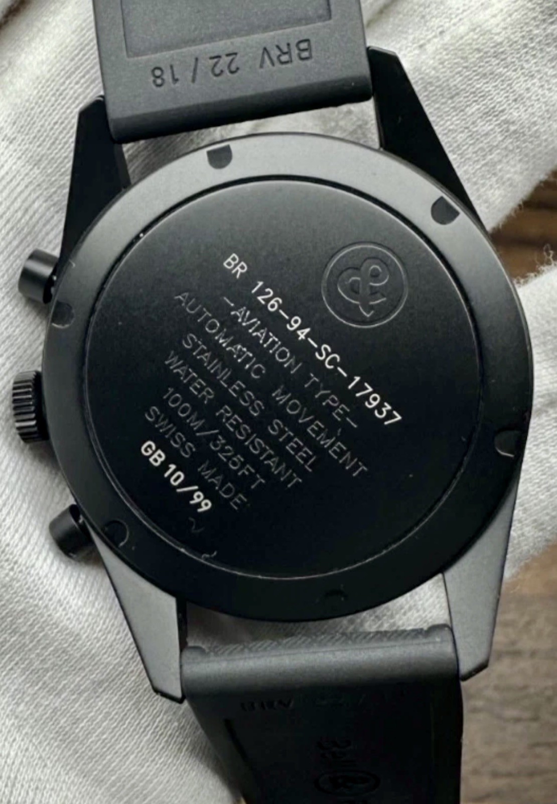 Bell & Ross Br126 BR 126-94-SC Limited Edition RAF Watch Number 10 of 99.