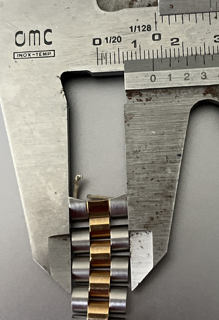 13 mm Watch Bracelet President S/ Steel Two-Tone Mat/Polish Hidden Folding Clasp