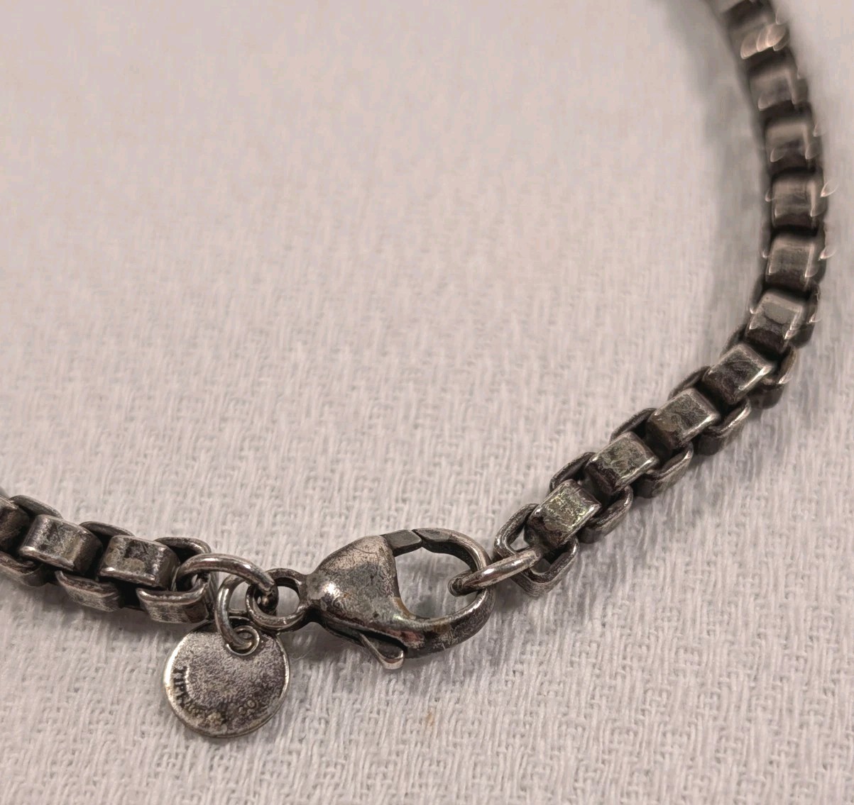 Vtg Tiffany & Co. Venetian Link Bracelet 7.75″ 925 Sterling Box Chain