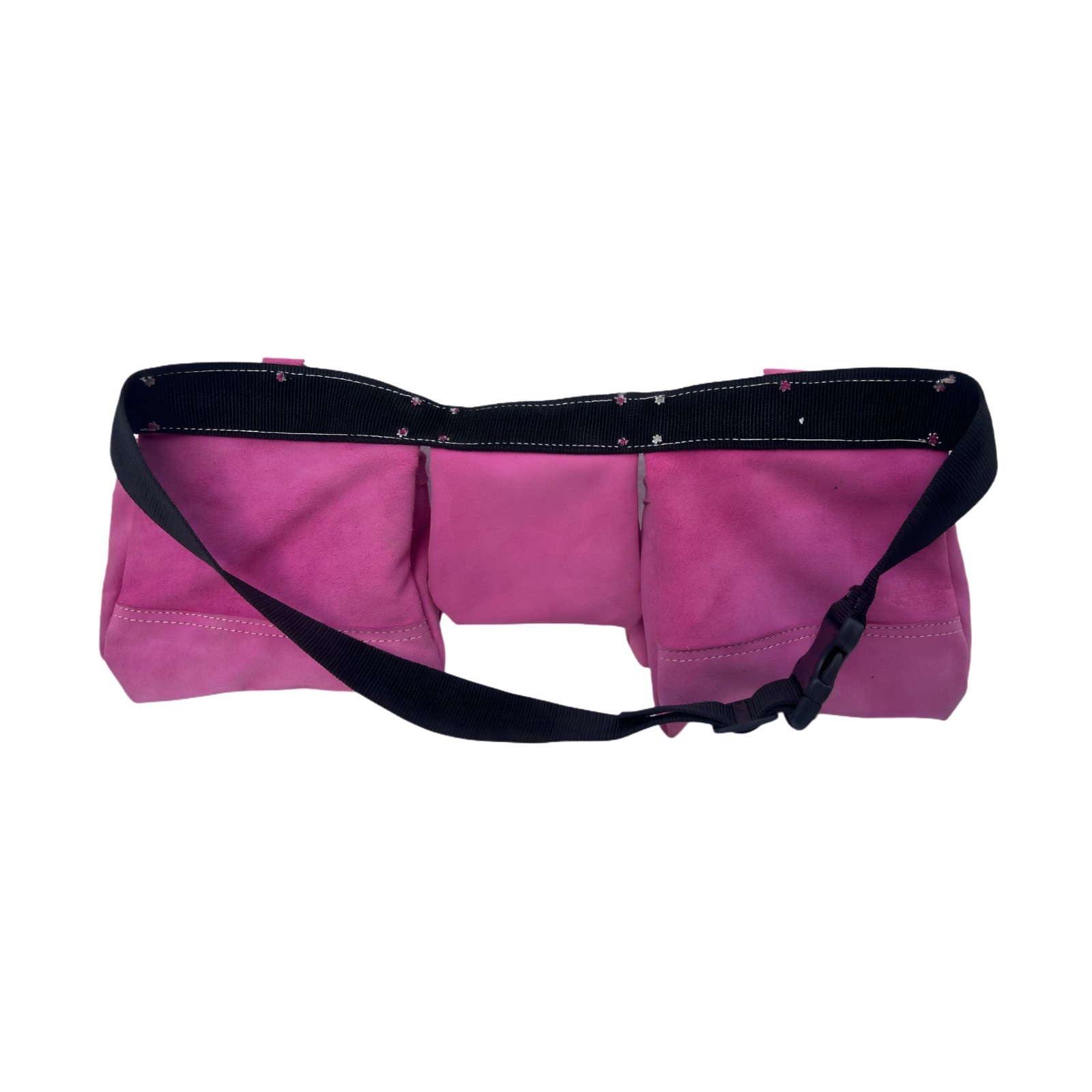 Dark Pink Tool Belt Pouch 11 Pocket Hammer Holder Heavy Duty Durable Work Belt