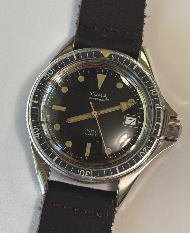 Vintage Yema Superman — Quartz — A+ Condition — Lovely Patina