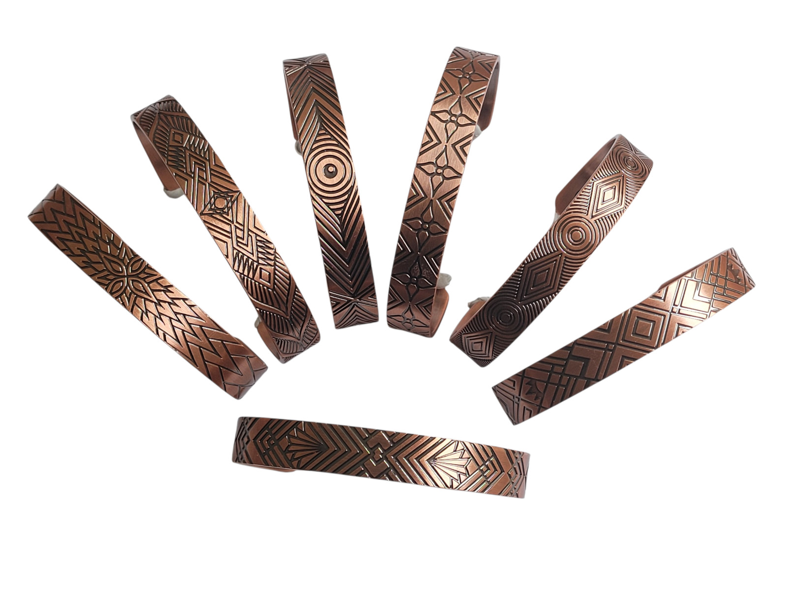 Artisan Pure Solid Copper Magnetic Bracelet Arthritis Pain Therapy Cuff Bangle