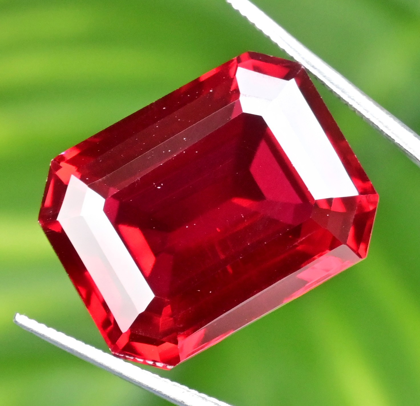 46.35 Ct Flawless Natural Mozambique Blood Red Ruby Emerald Certified Gemstone
