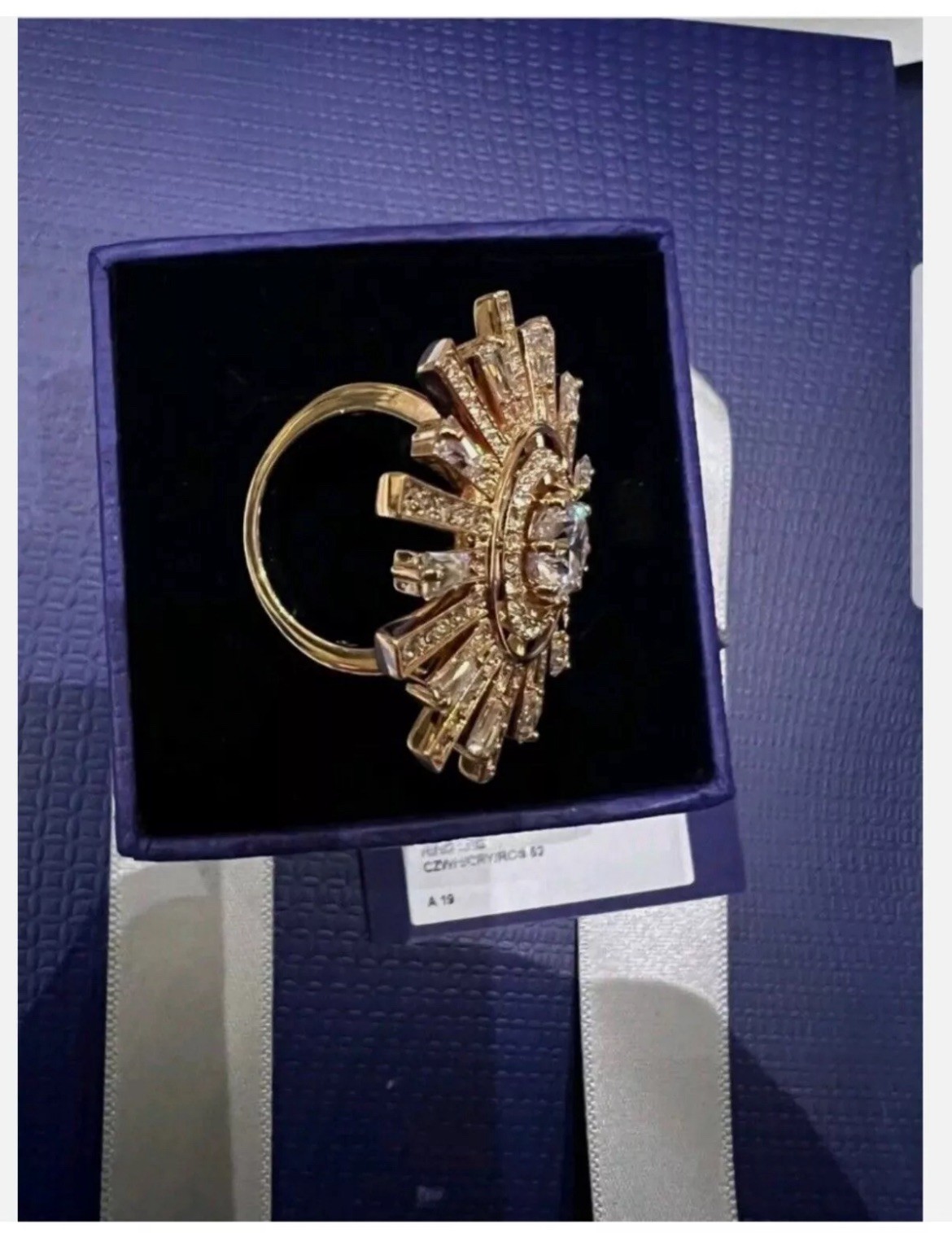 Swarovski Rose Gold Ring Sunshine Collection Size 52 NEW RRP £129 Genuine❤🌸