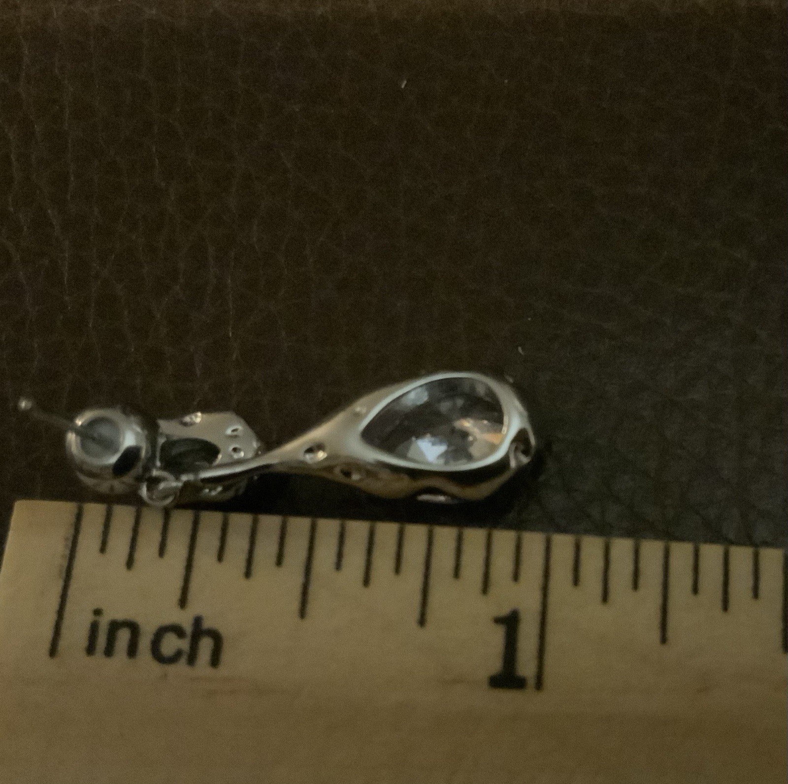 Molten Silver Teardrop Earrings Crystal Oval Stud Geometric Liquid Metal Drop CZ