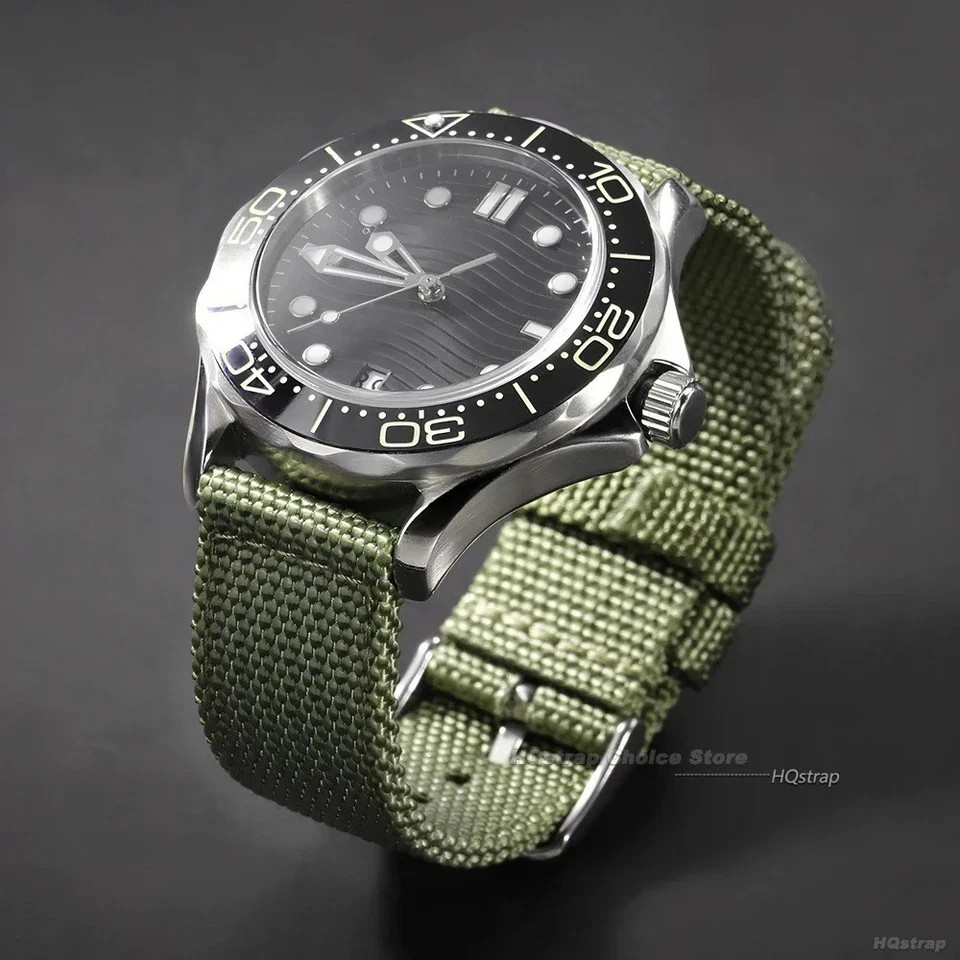 Military Nylon Canvas Watch Strap Band 18mm 20mm 22mm 24mm Durable Replacement