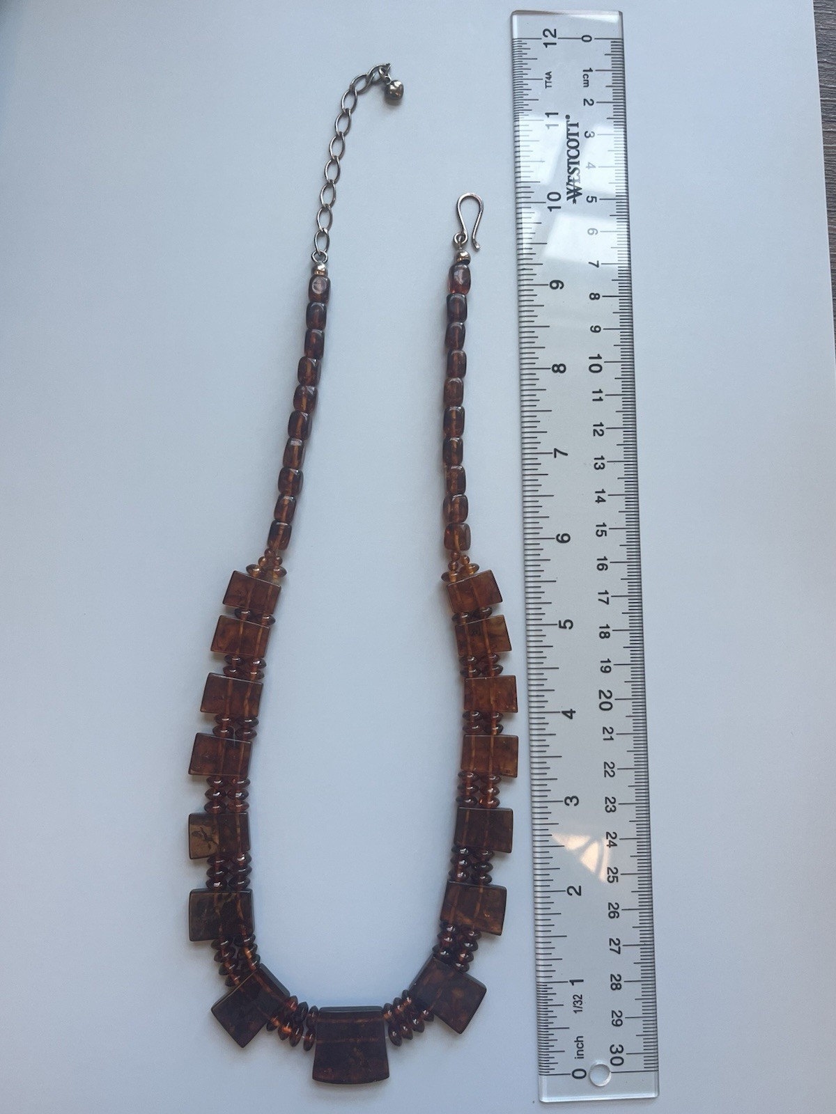 Jay King Amber and Sterling Necklace – Adjustable Length