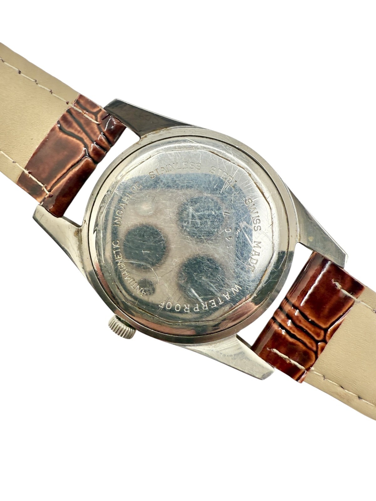 Vintage Steel Manual Wind Aureole Swiss Watch READ DESCRIPTION