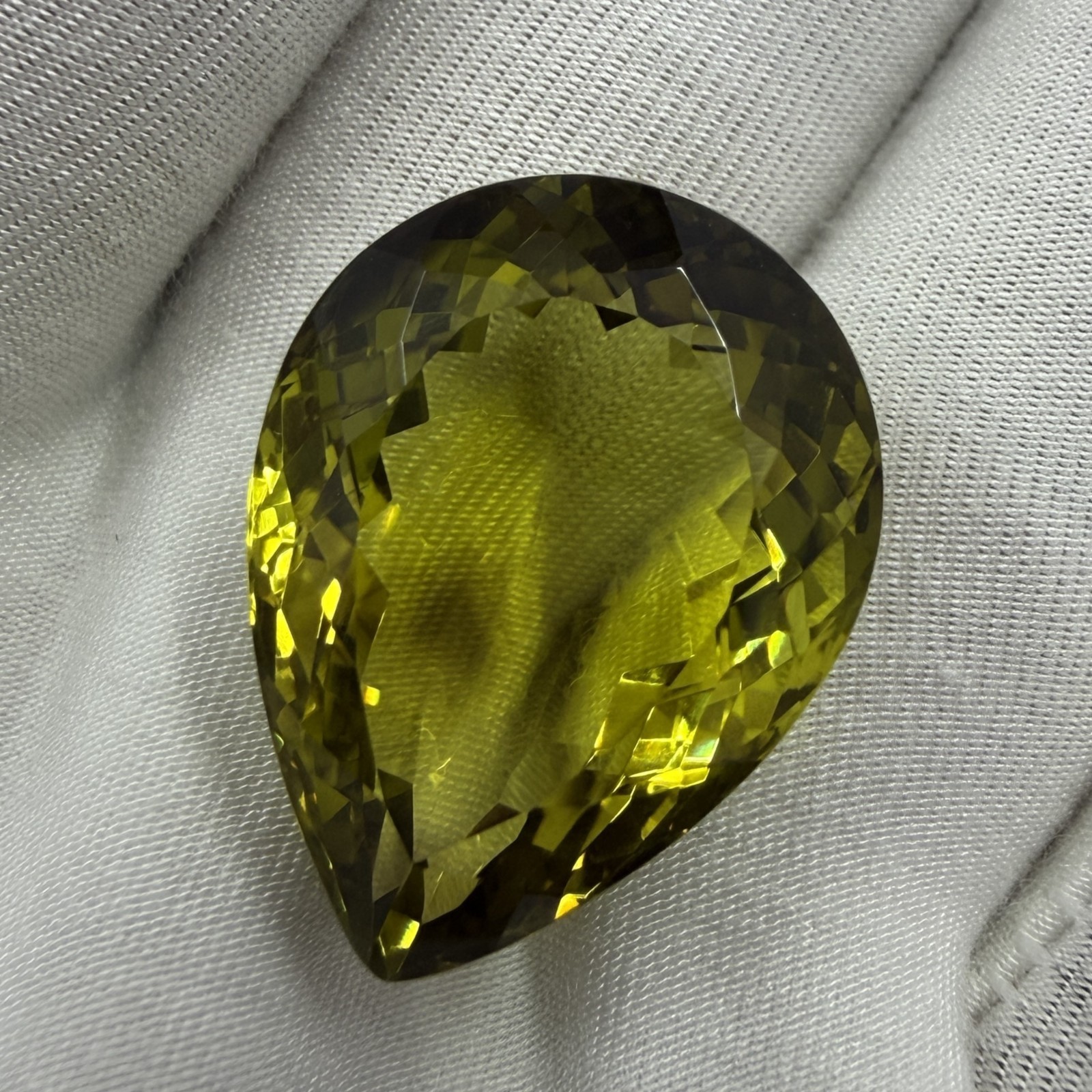Natural Bio – Lemon Quartz Pear Cut Gemstone