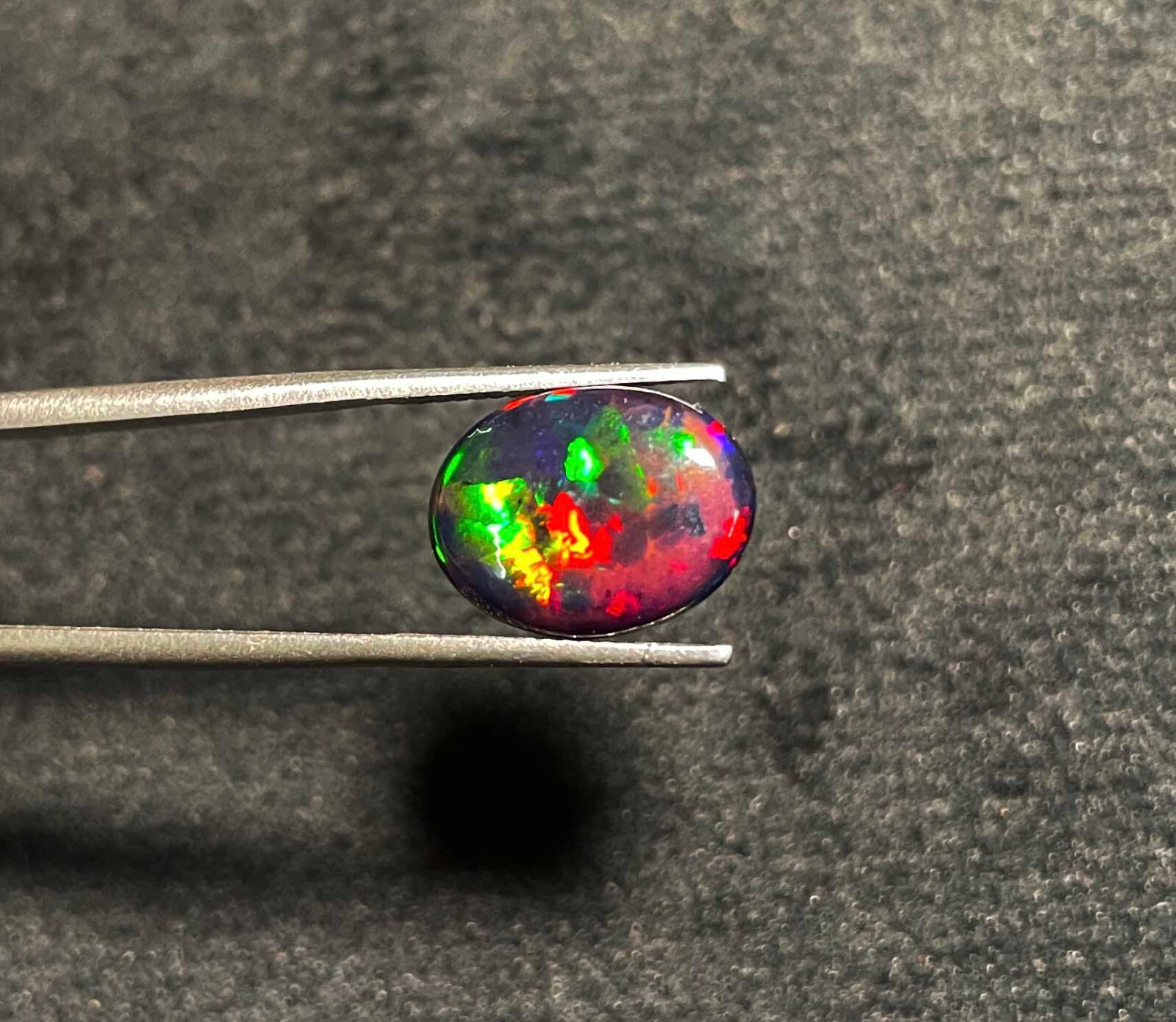 Natural Black Opal Oval Cabochon Loose Gemstone 10*13.50 MM 2.30 CT