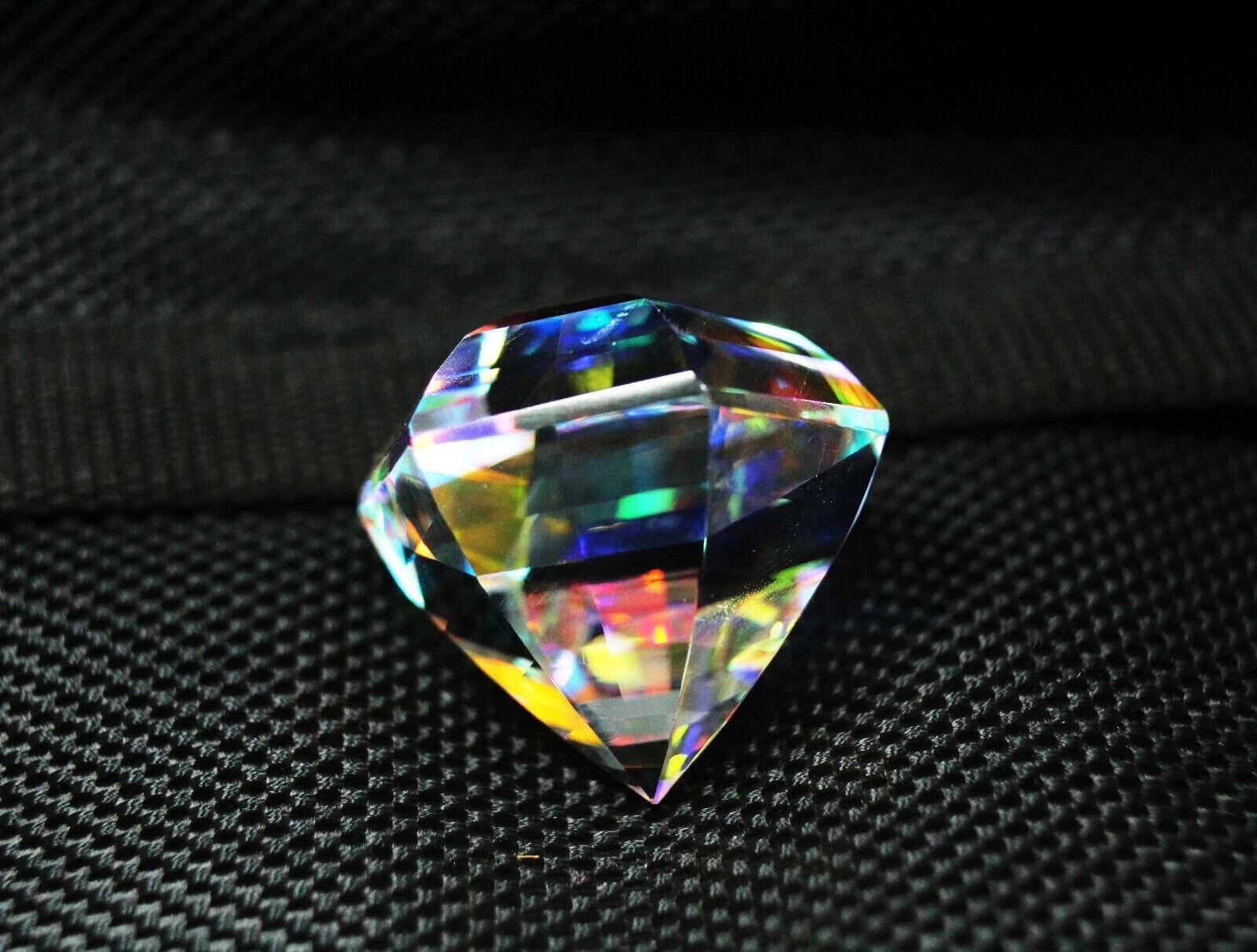 50.5 CT+ Rainbow Color Hexagon Cut Natural Mystic Topaz Certified Loose Gemstone