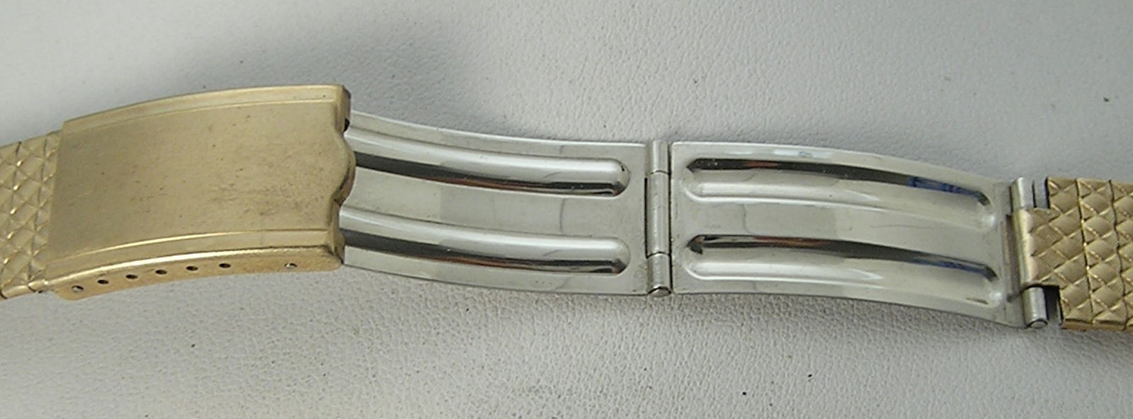 Vintage Baldwin 10K Gold Filled Watch Bracelet Band fold Over Clasp 16-20mm #21