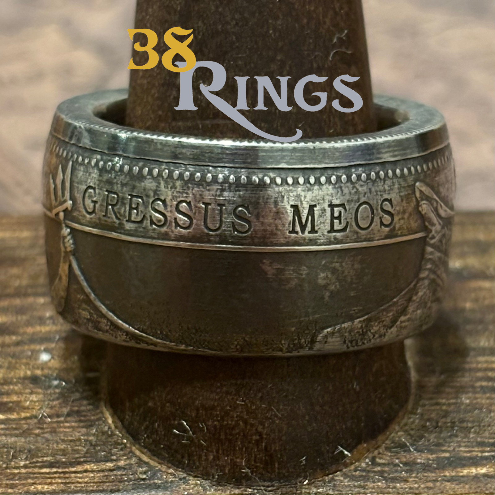 EXCLUSIVE GIANT PURE SILVER St. Helena Britannia 1.25 TOz COIN RING SIZE 9-13 UK