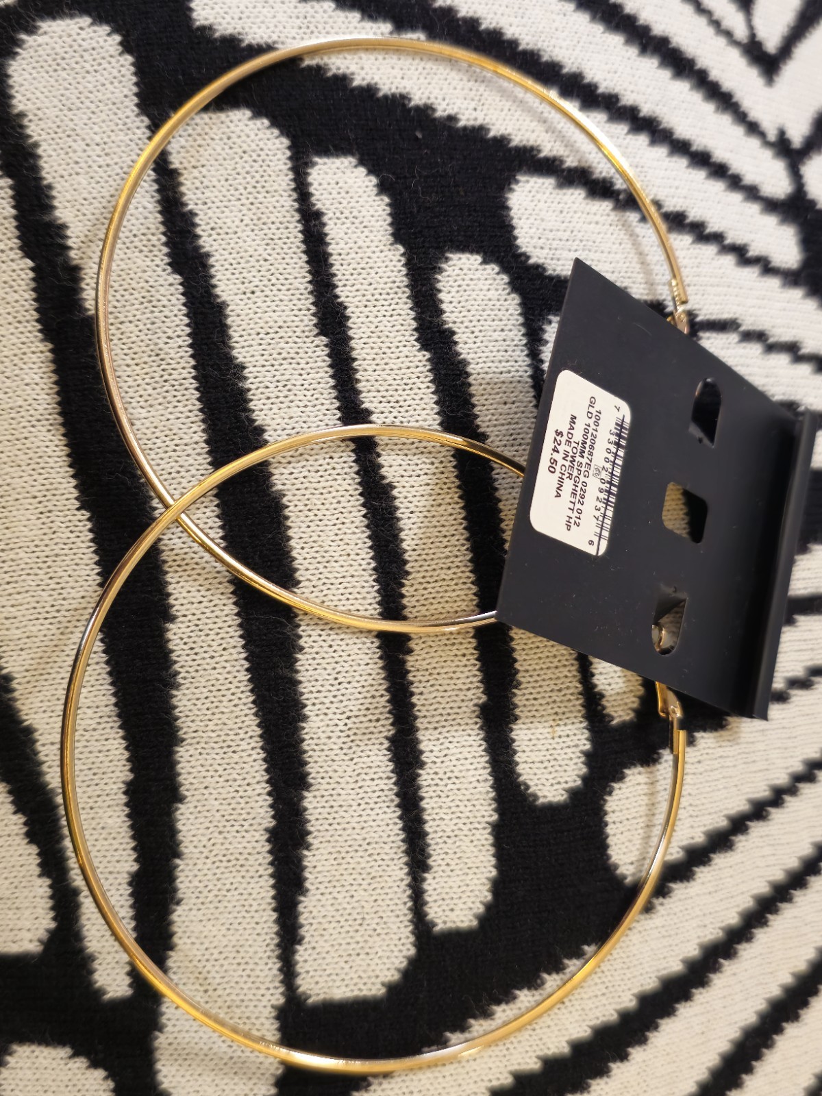 I.N.C. Inc International Concepts 100mm Gold Hoop Earrings NWT Women’s Jewelry