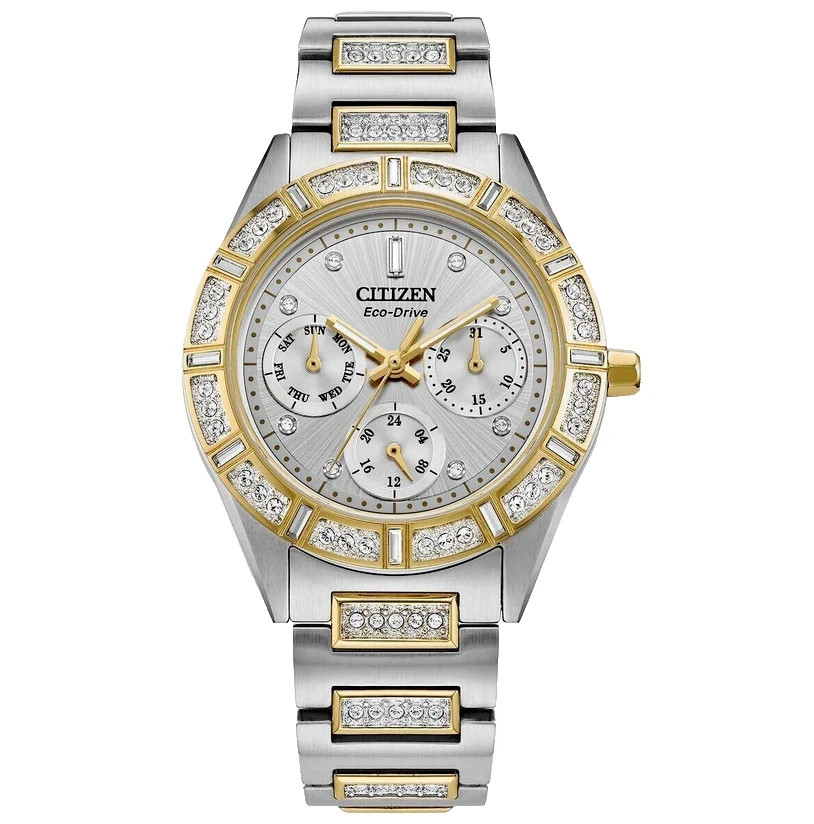 Citizen Eco-Drive Gemmed Stainless Women’s Quartz Watch – FD2074-55A