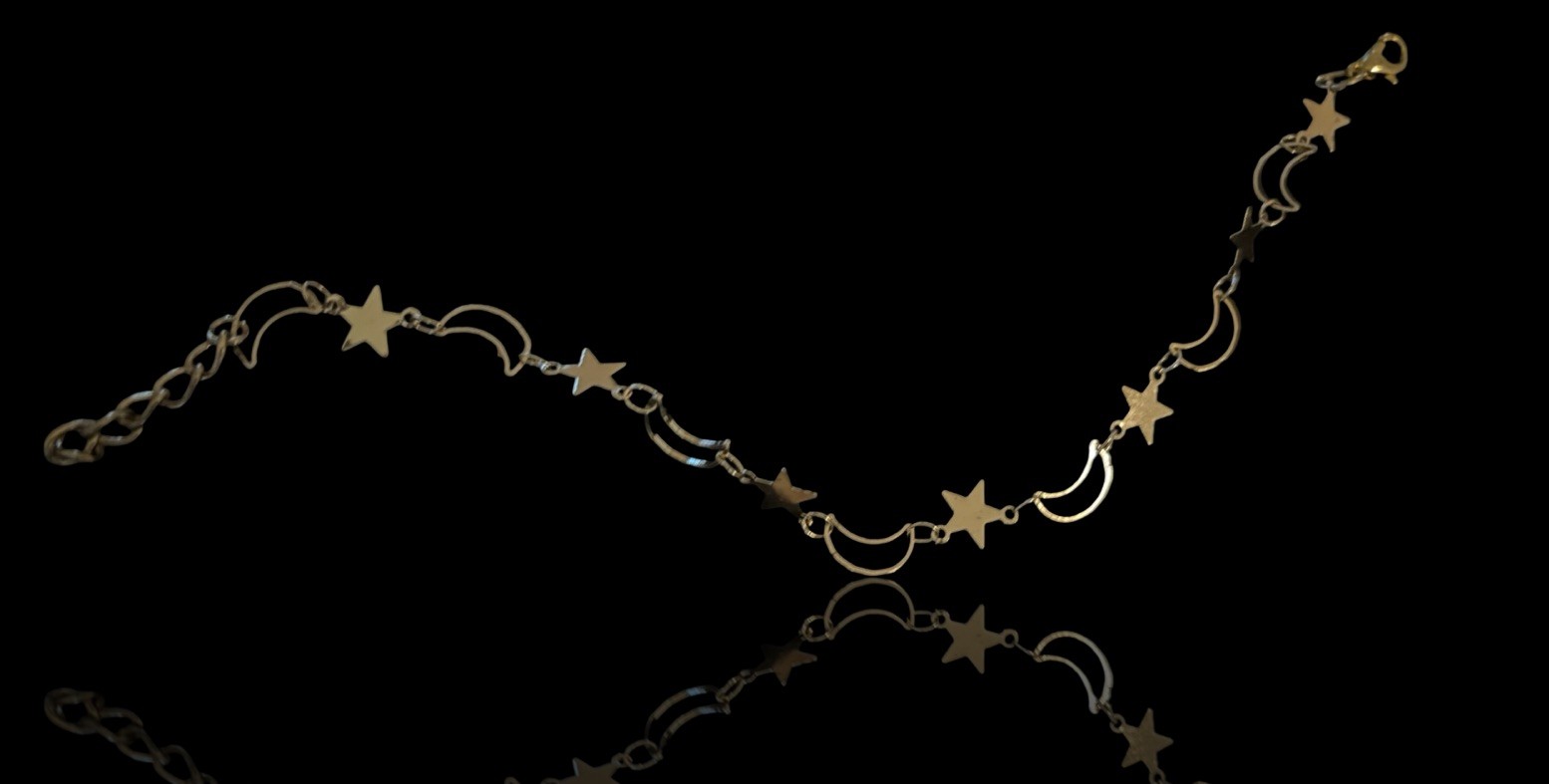 Gold Moon And Star Bracelet | New | Adjustable