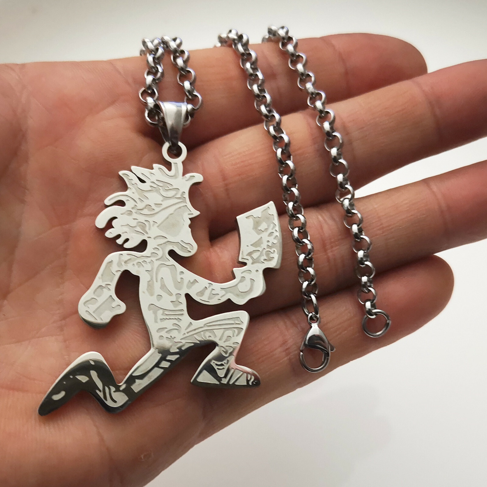 ICP Necklace Hatchetman Charms Juggalo juggalette Joker Card Stainless steel 24′