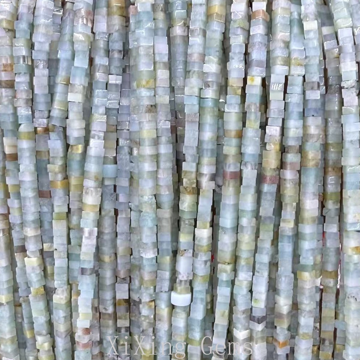 1x2mm Natural Amazonite Flat Square Disc Spacer Beads for Jewelry Making DIY