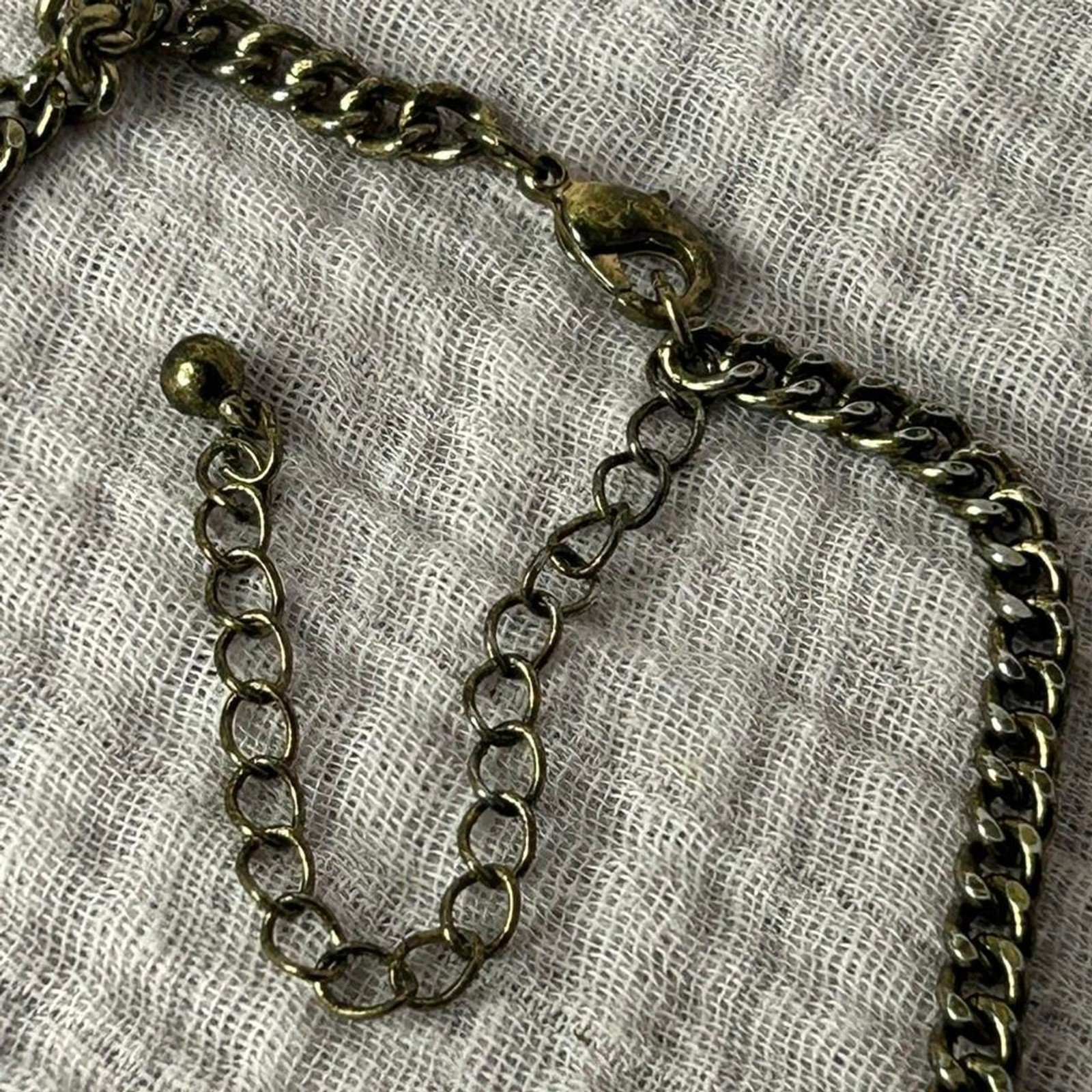 Vintage Style Cream Teardrop Bib Necklace Gold