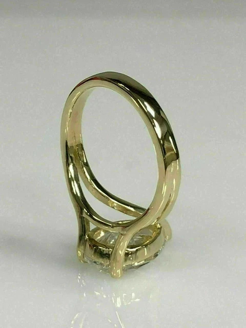 2Ct Pear Cut VVS1 Lab Created Diamond Engagement Wedding 14K Yellow Gold FN Ring