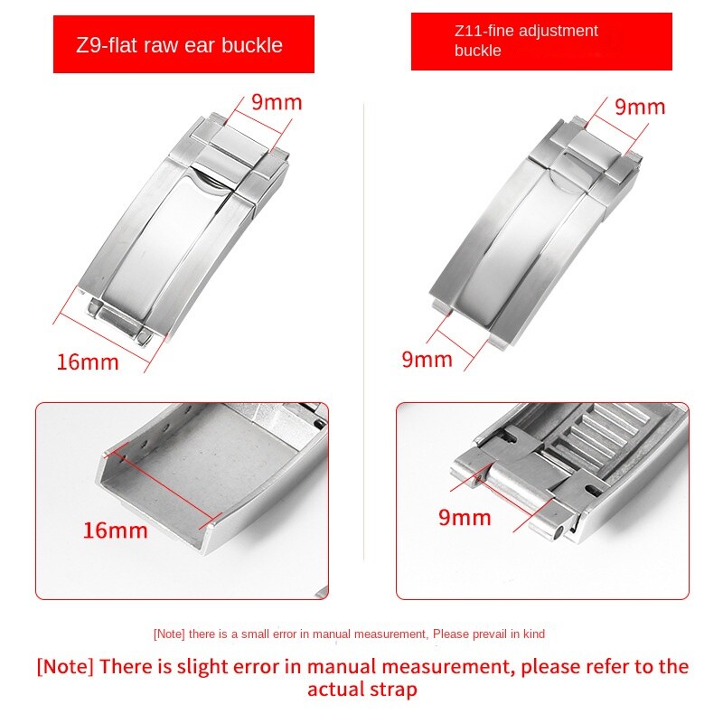 High Quality Stainless Steel Clasp Metal Watch Buckle metal Folding Clasp 9x9mm